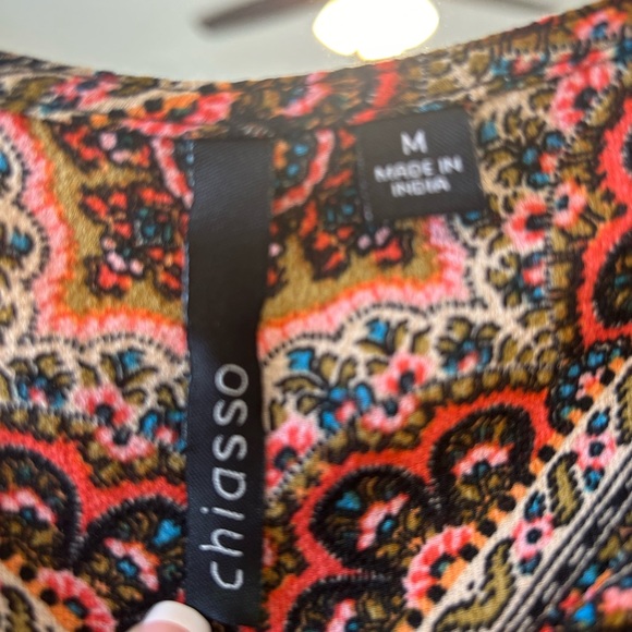 Boho Chiasso Diamond Print Paisley Dtess Sz M - Picture 4 of 5